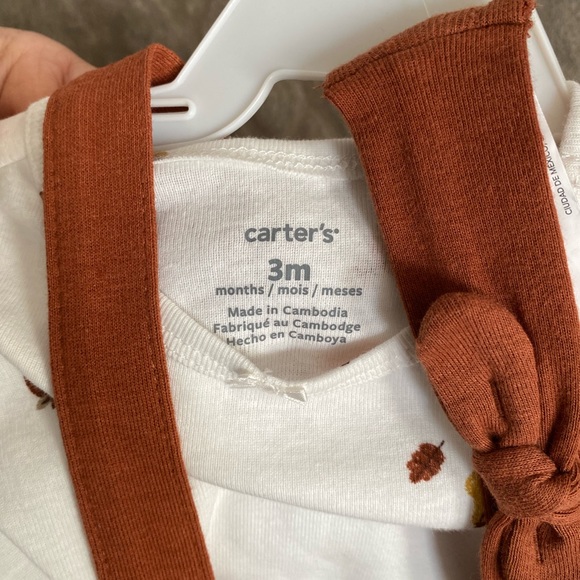 NWT Carter’s Baby Girl 3-piece Fall Dress Outfit - Picture 3 of 8